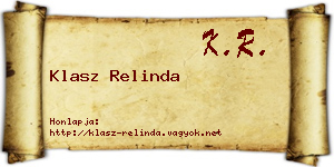 Klasz Relinda névjegykártya